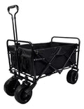 Carro camping plegable negro con ruedas